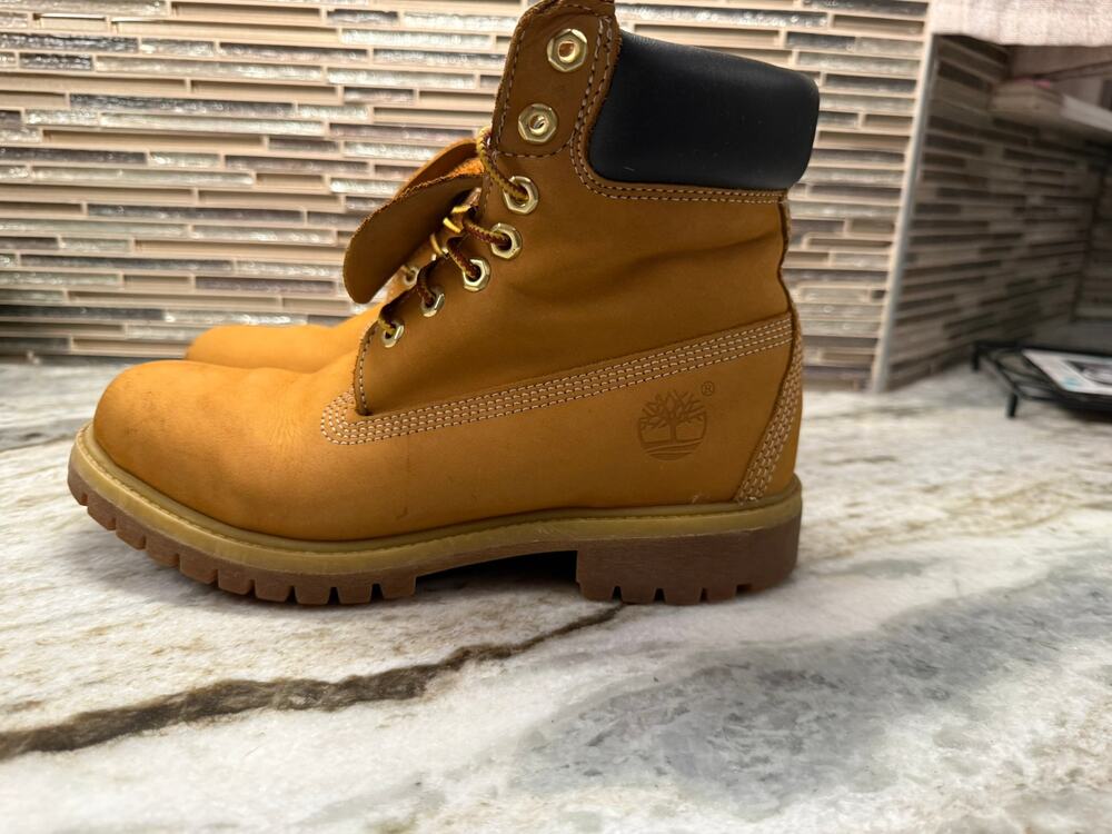 Timberland 6-Inch Premium Waterproof Boots Wheat Nubuck 10061 Men's Size 9.5